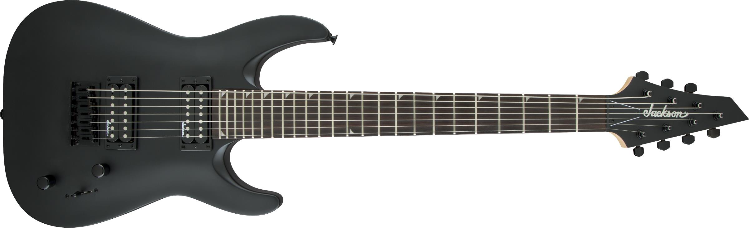 Jackson JS Dinky Arch Top JS22-7 DKA HT Amaranth Klavye Satin Black 7 Telli Elektro Gitar