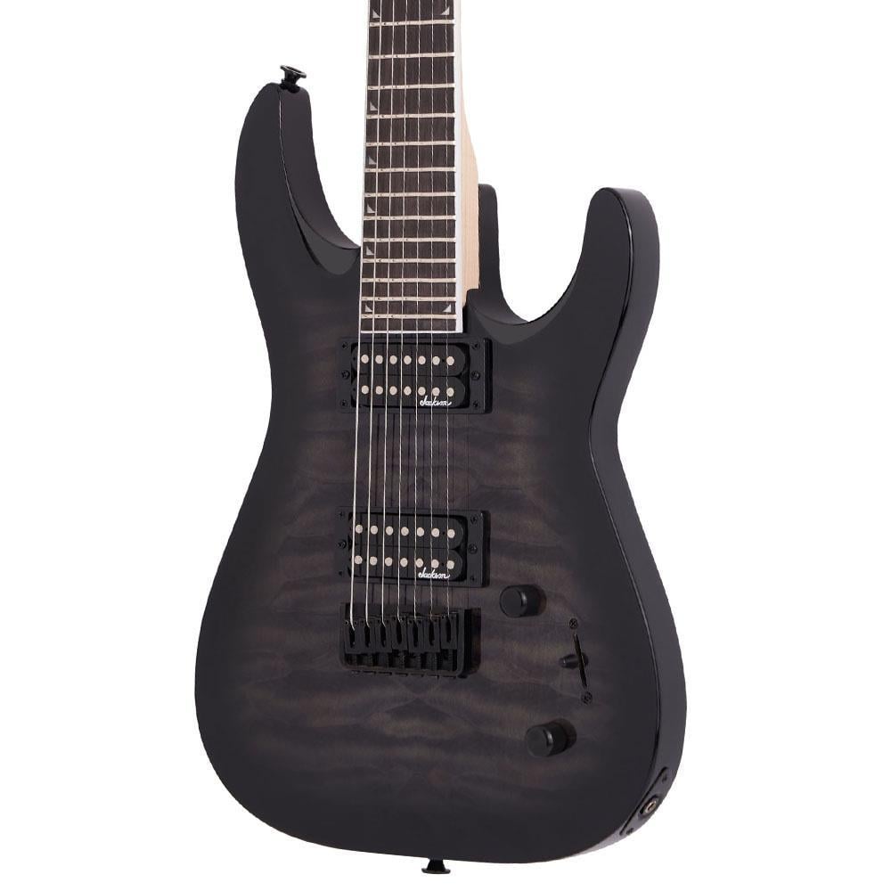 Jackson JS Dinky Arch Top JS22Q-7 DKA HT Amaranth Klavye Transparent Black Burst 7 Telli Elektro Gitar