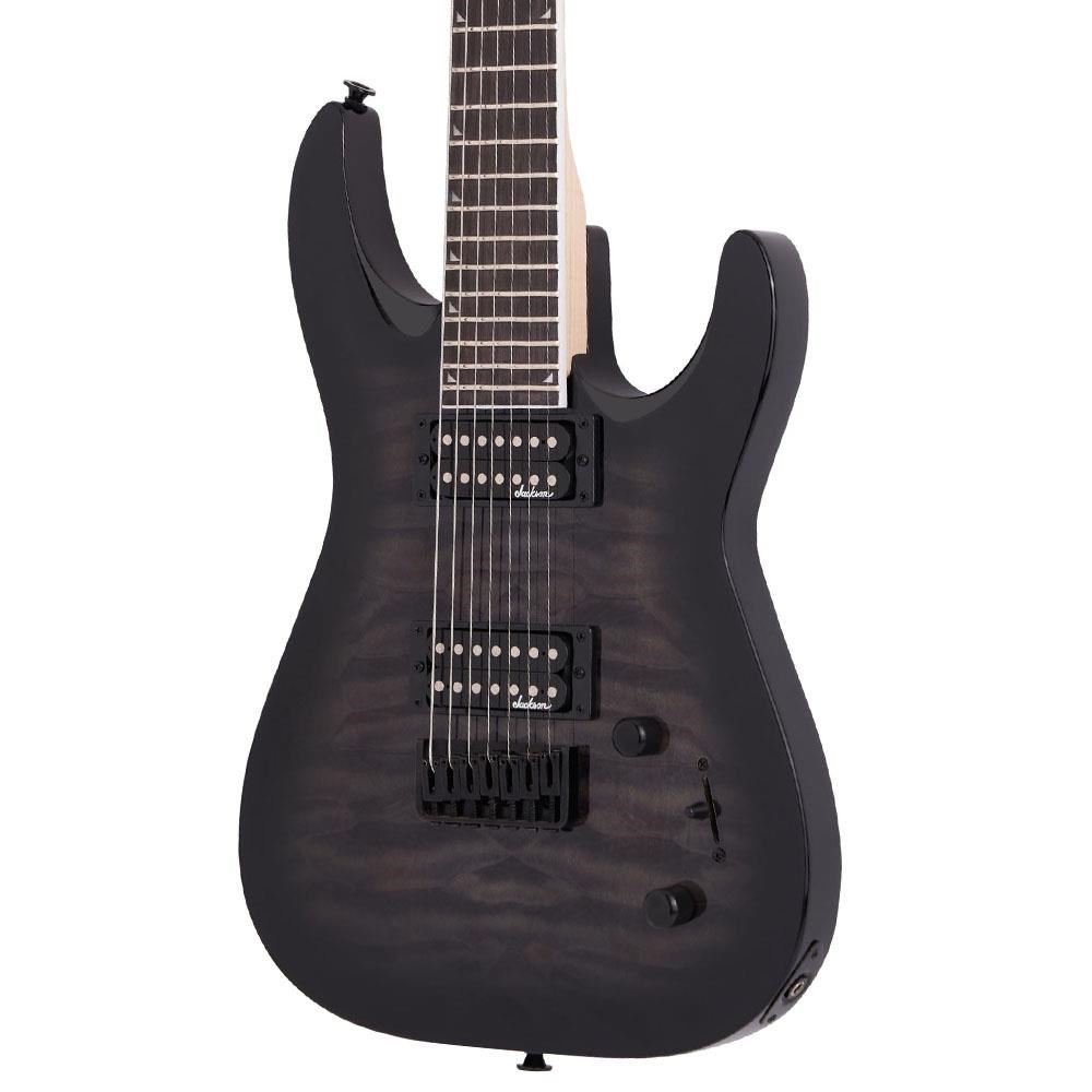 Jackson JS Dinky Arch Top JS22Q-7 DKA HT Amaranth Klavye Transparent Black Burst 7 Telli Elektro Gitar