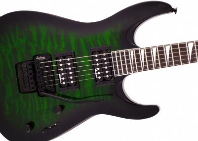 Jackson JS Dinky Arch Top JS32Q DKA Amaranth Klavye Transparent Green Burst Elektro Gitar