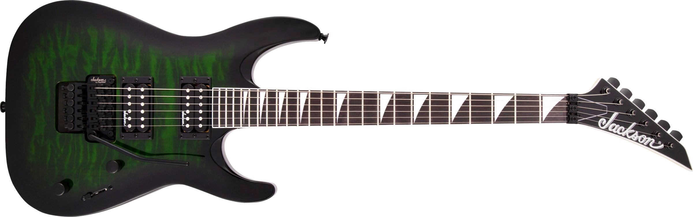 Jackson JS Dinky Arch Top JS32Q DKA Amaranth Klavye Transparent Green Burst Elektro Gitar