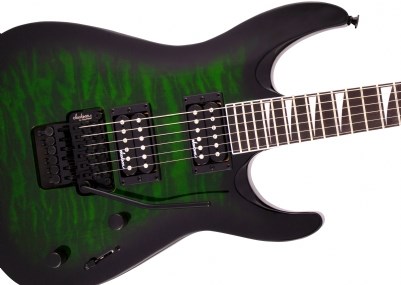 Jackson JS Dinky Arch Top JS32Q DKA Amaranth Klavye Transparent Green Burst Elektro Gitar