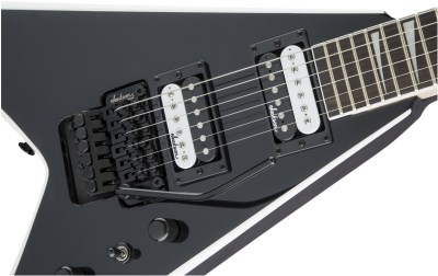 Jackson JS King V JS32 Amaranth Klavye Black with White Bevels Elektro Gitar
