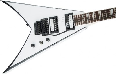 Jackson JS King V JS32 Amaranth Klavye White with Black Bevels Elektro Gitar