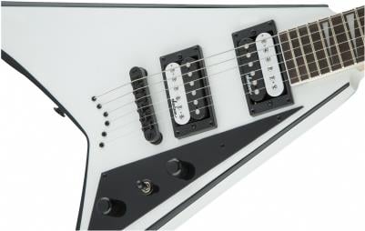 Jackson JS Rhoads JS32T Amaranth Klavye White with Black Bevels Elektro Gitar