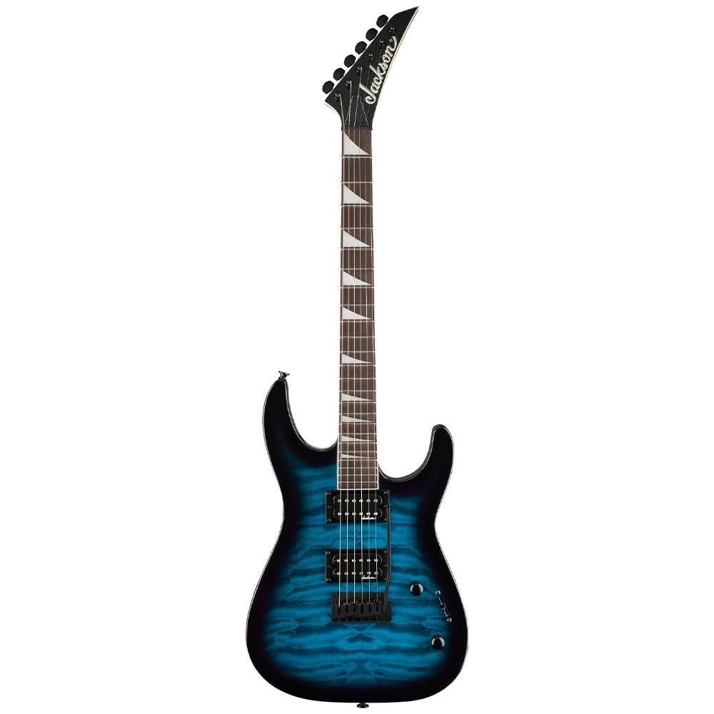 Jackson JS20 Dinky DKQ 2PT Amaranth Klavye Transparent Blue Burst Elektro Gitar