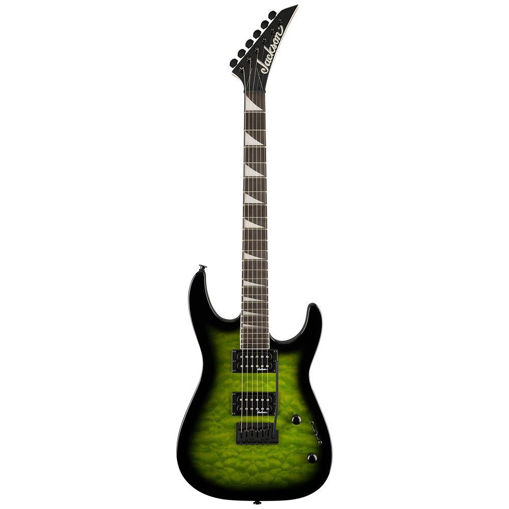 Jackson JS20 Dinky DKQ 2PT Amaranth Klavye Transparent Green Burst Elektro Gitar