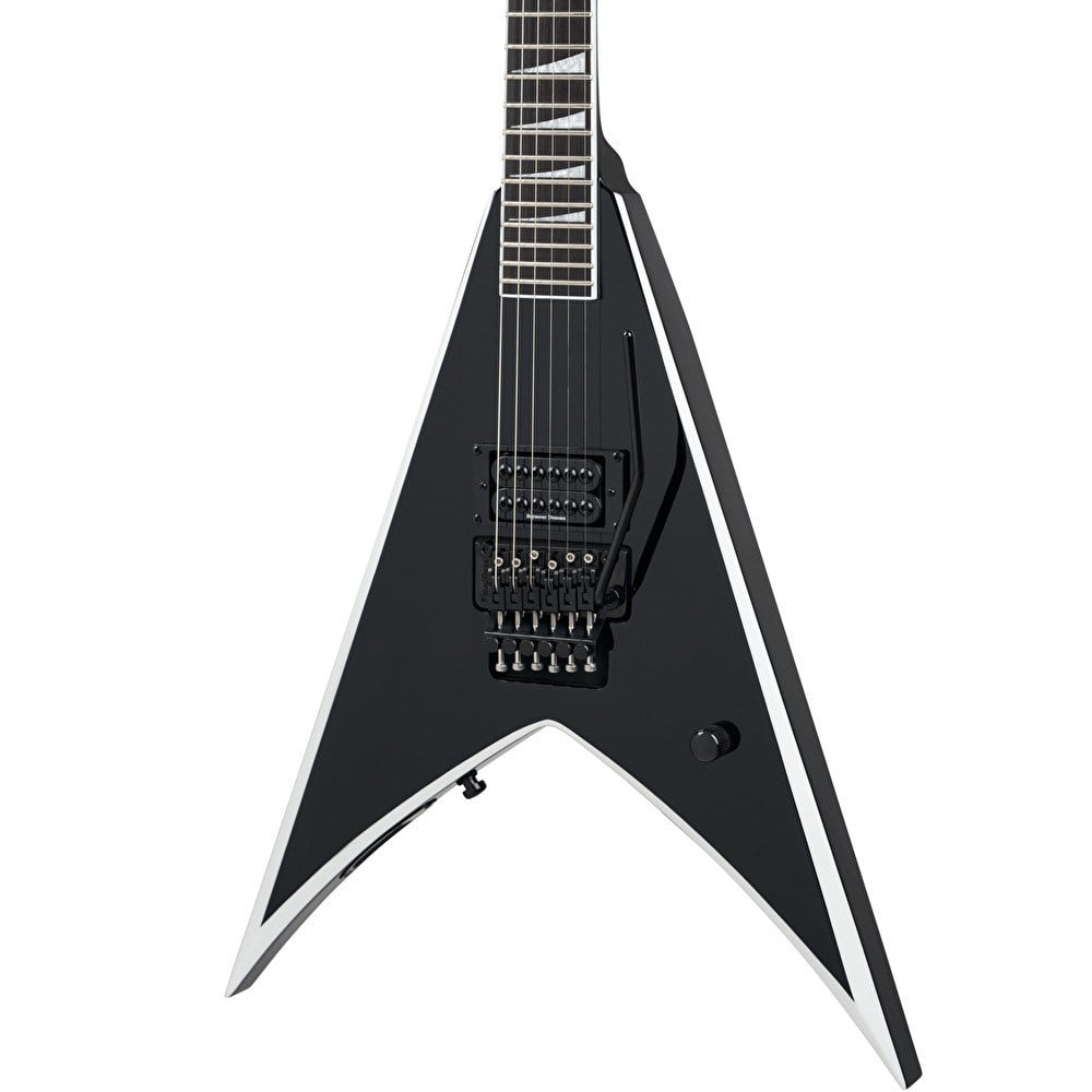 Jackson Pro Serisi Wes Borland King V Abanoz Klavye Black w White Bevels Elektro Gitar