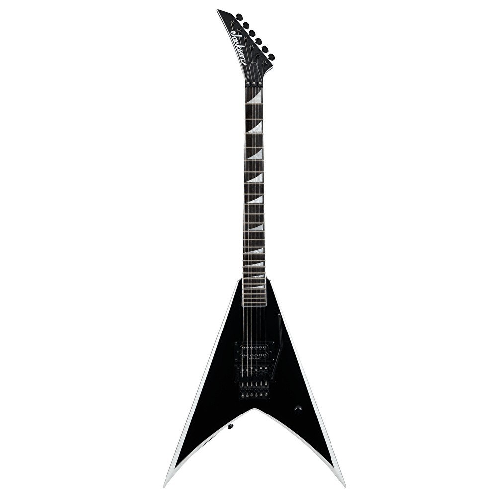 Jackson Pro Serisi Wes Borland King V Abanoz Klavye Black w White Bevels Elektro Gitar