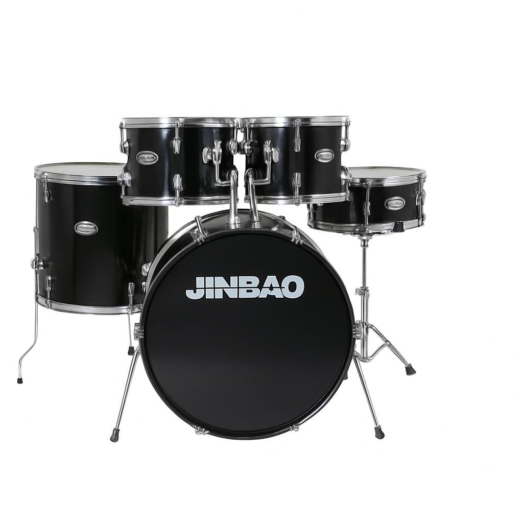 Jinbao JBP1212A 5 Parça Çocuk Davul Seti (Siyah)
