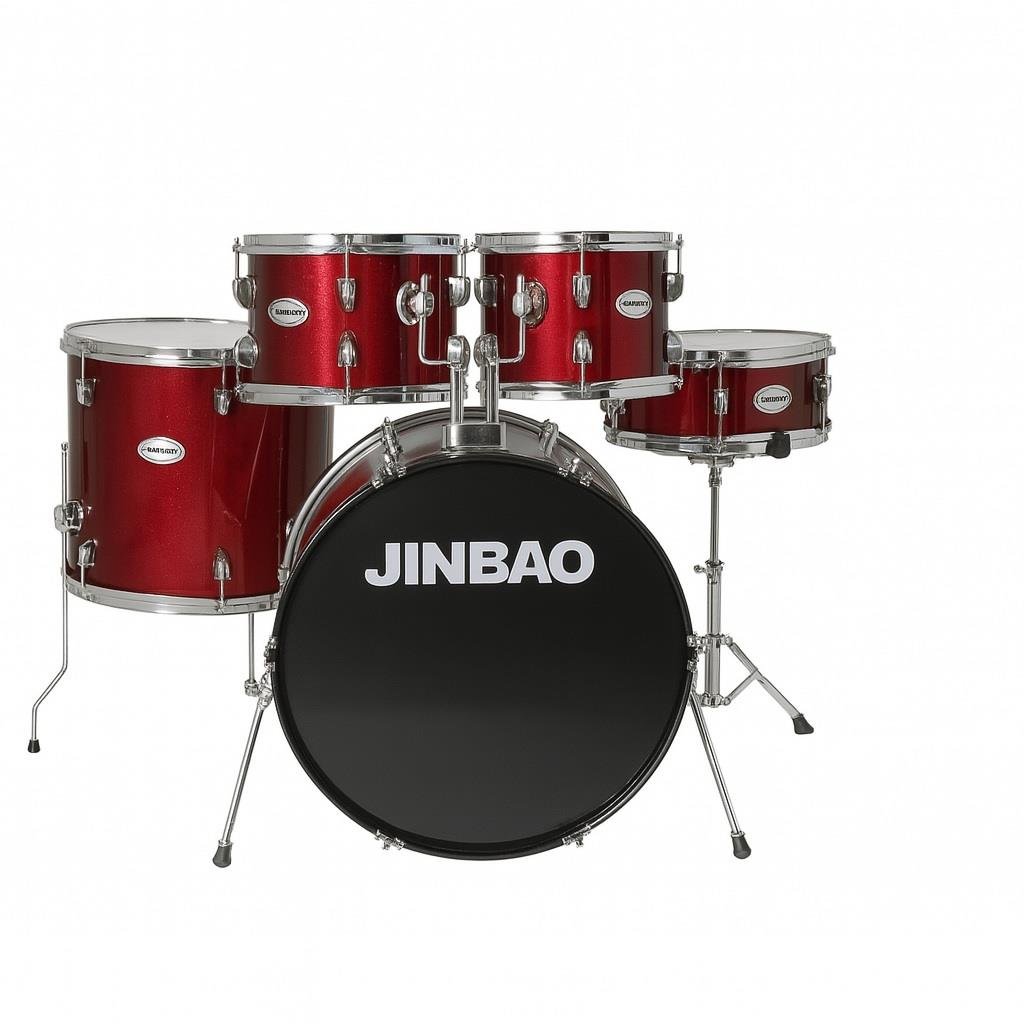 Jinbao JBP1212A 5 Parça Çocuk Davul Seti (Kırmızı)