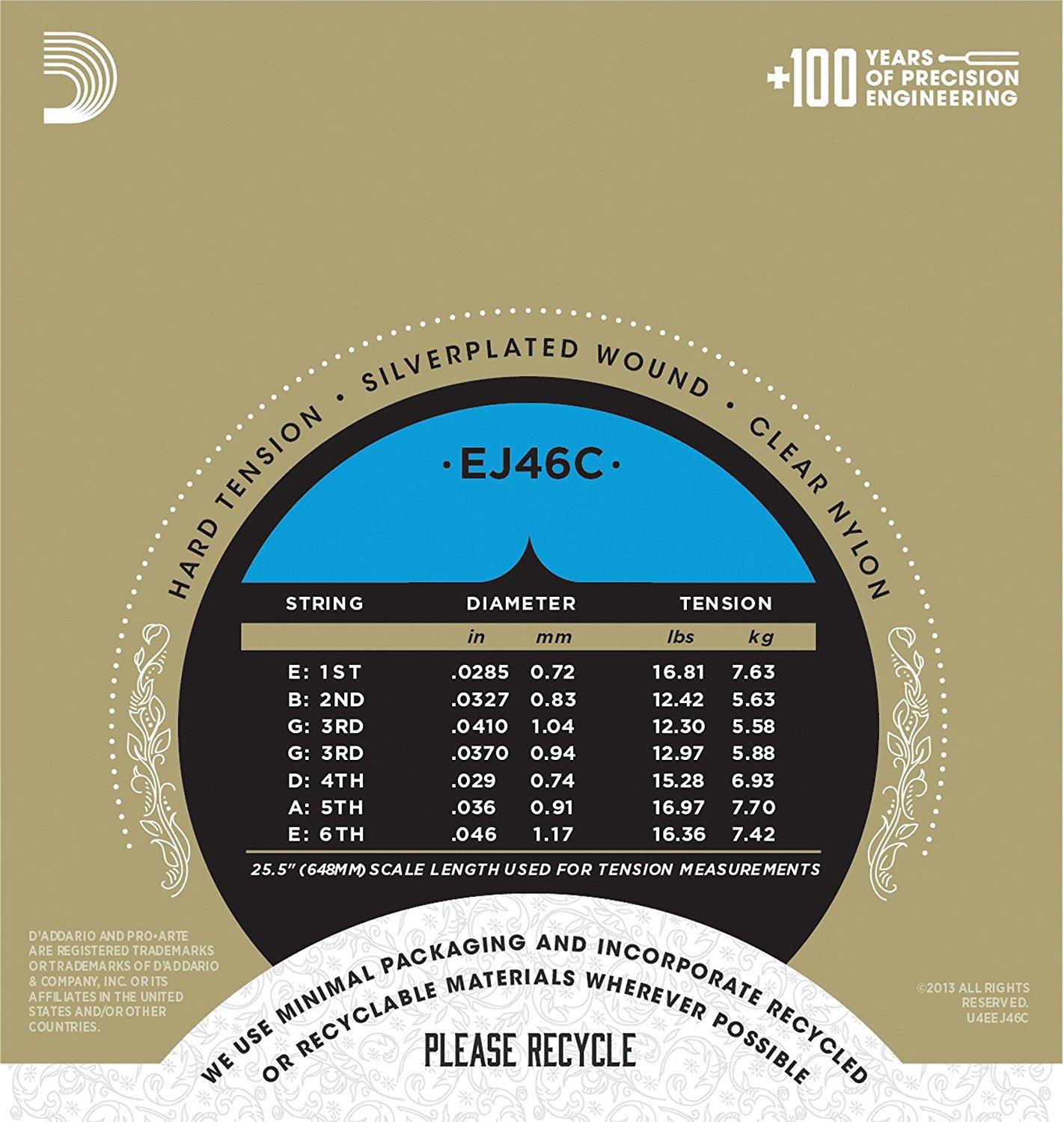 KLASİK GİTAR TEL SETİ, PRO-ARTE, COMPOSITE CORE, S