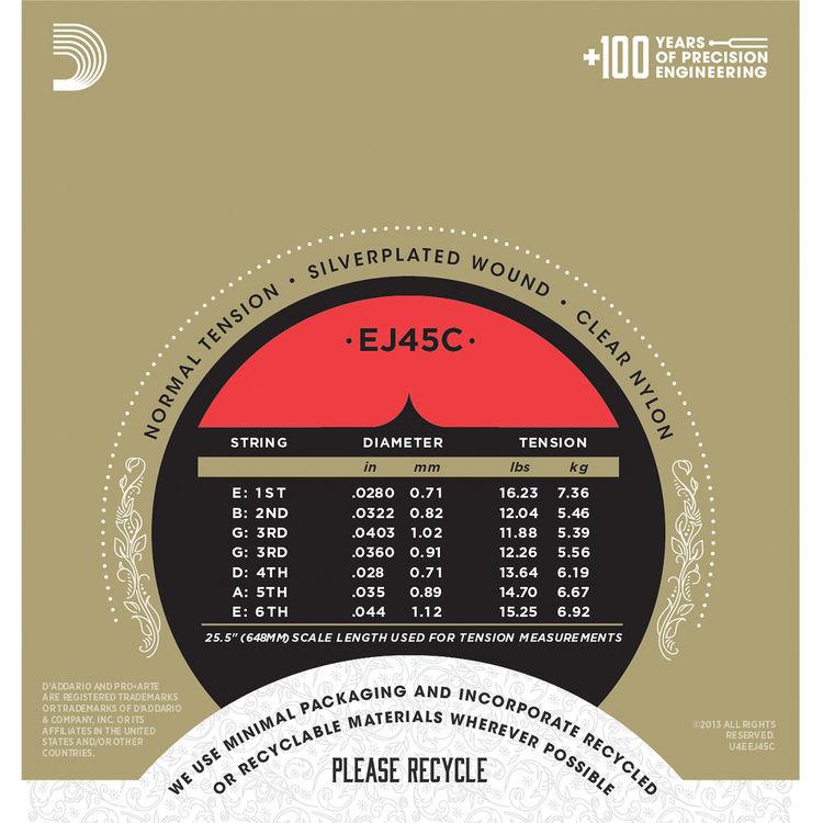 KLASİK GİTAR TEL SETİ, PRO-ARTE, COMPOSITE CORE, S