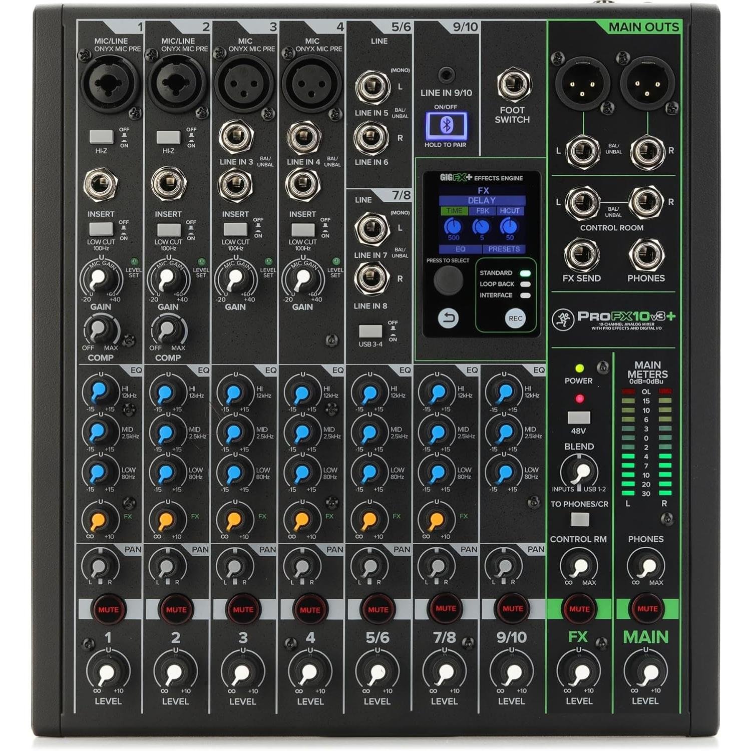 Mackie PROFX10 V3 10-Kanal Profesyonel Efektli Mikser