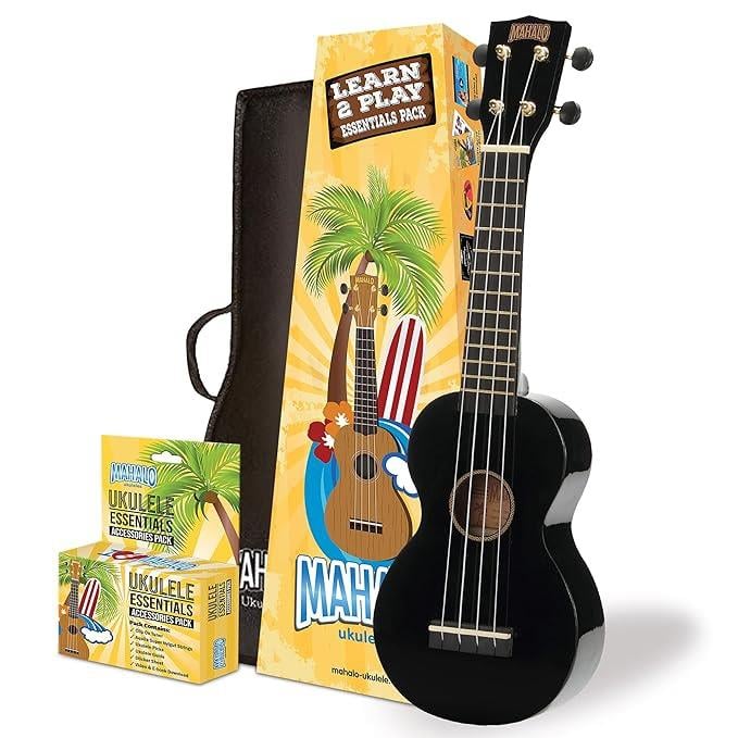 Mahalo Learn 2 Play Ukulele Seri (Siyah)
