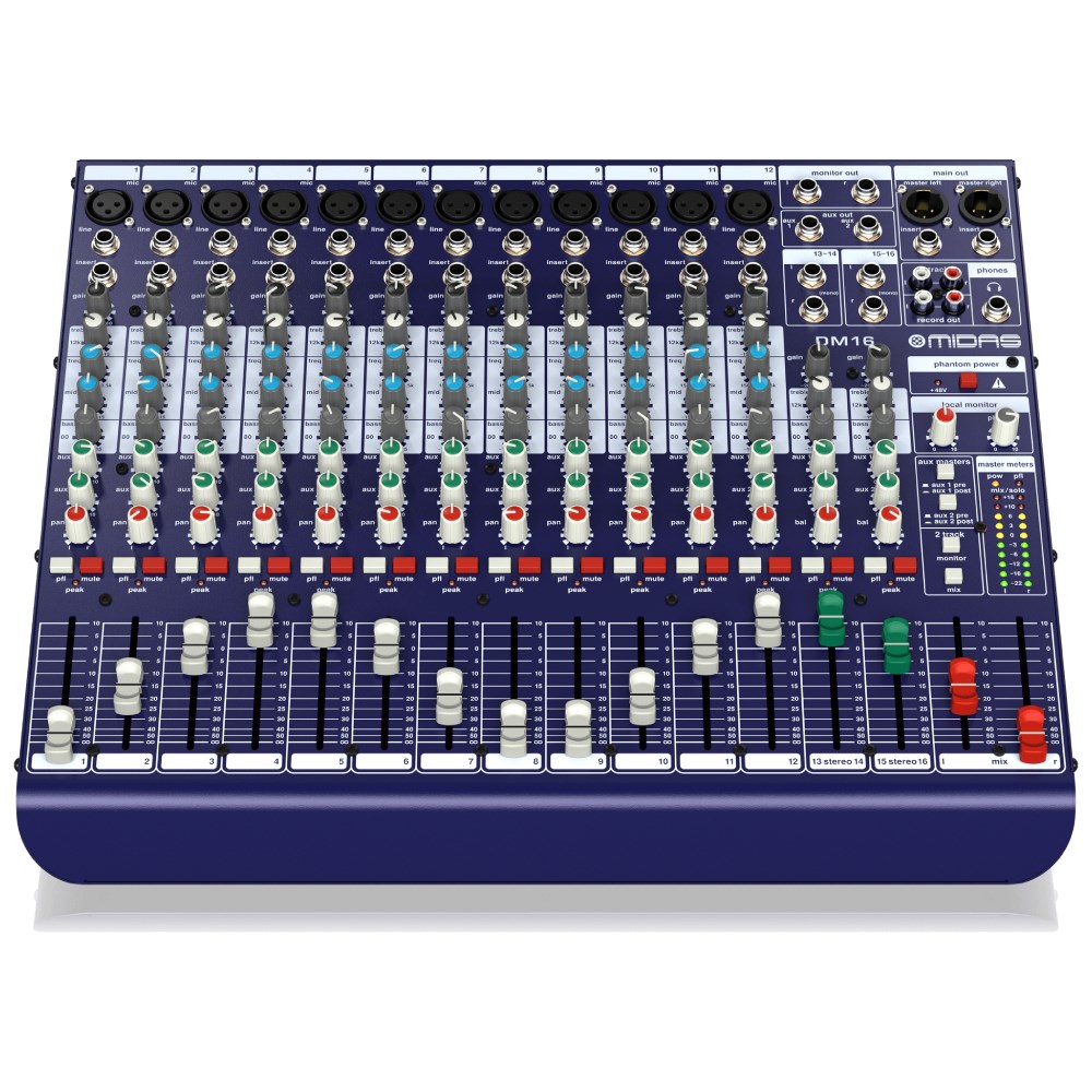 Midas DM16 16 Girişli Analog Canlı ve Stüdyo Mikseri