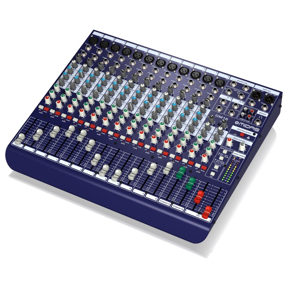 Midas DM16 16 Girişli Analog Canlı ve Stüdyo Mikseri