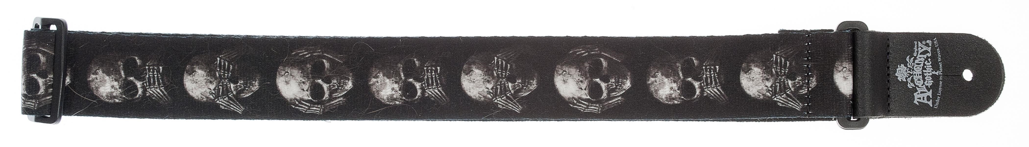 PLANETWAVES 50AL01 GİTAR ASKISI, 50MM, ALCHEMY STR-MUTED SKULL