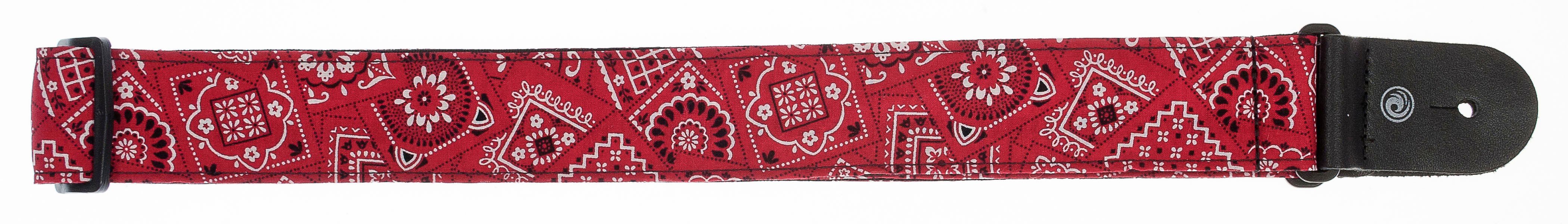 PLANETWAVES 50G02 GİTAR ASKISI, 50MM, KIRMIZI BANDANA