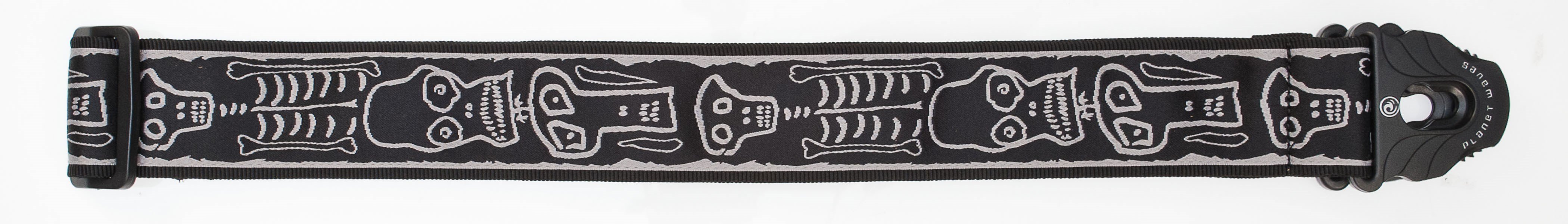 PLANETWAVES 50PLJS01 GİTAR ASKISI, 50MM, LOCK-JS SKULL N BONESS