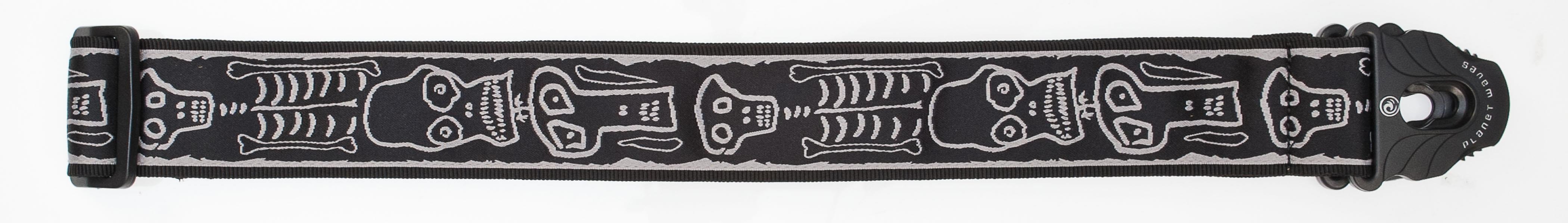 PLANETWAVES 50PLJS01 GİTAR ASKISI, 50MM, LOCK-JS SKULL N BONESS