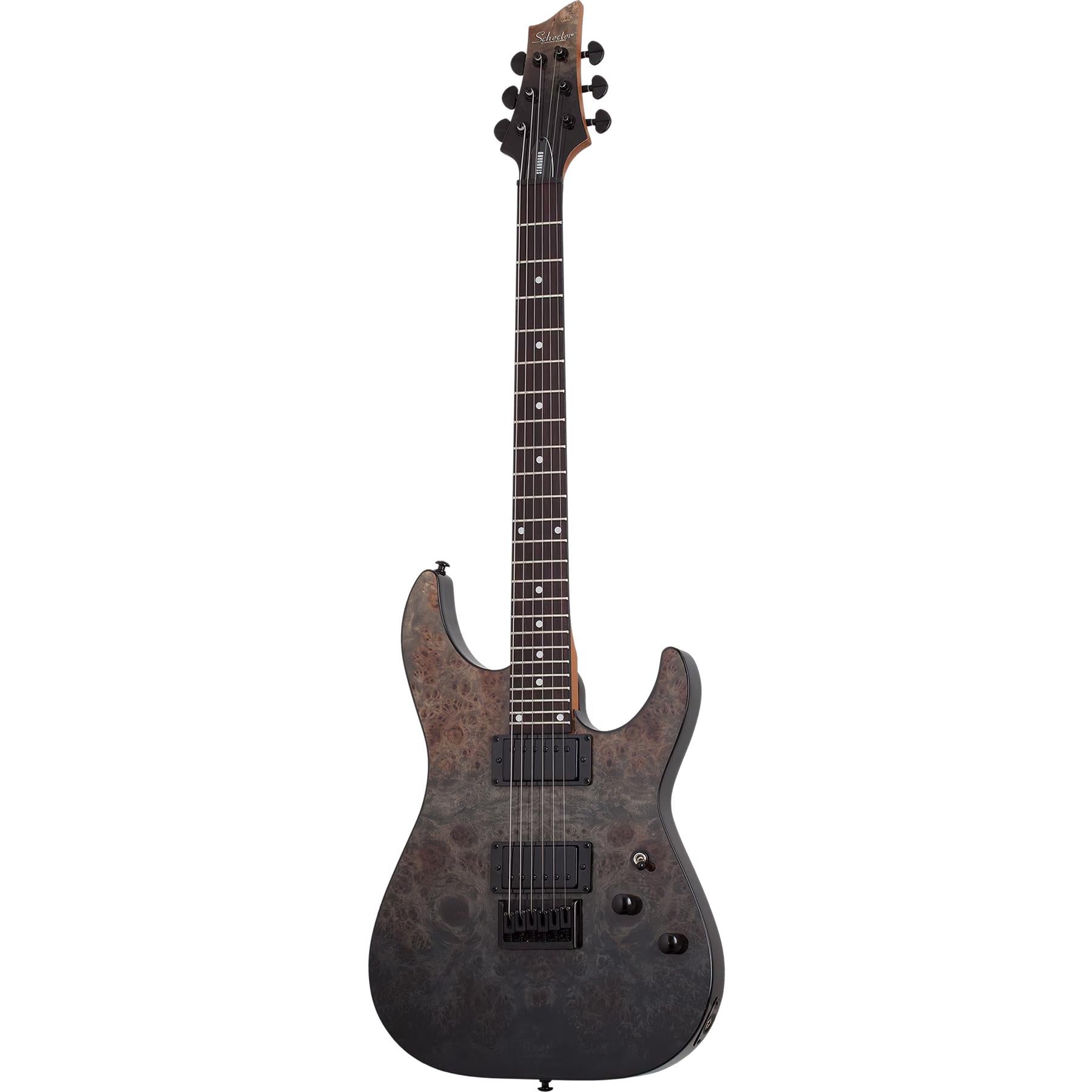 Schecter C-1 Standard Elektro Gitar (Black Fade Burst Burl)