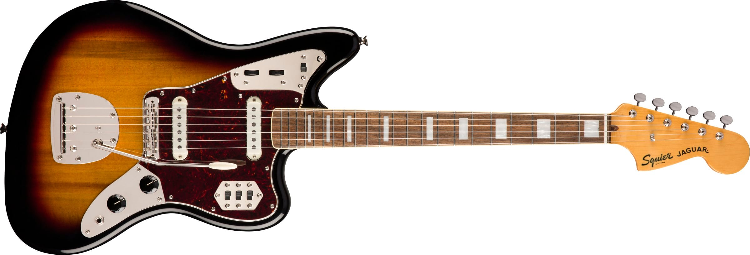 Squier Classic Vibe 70s Jaguar Laurel Klavye 3-Color Sunburst Elektro Gitar