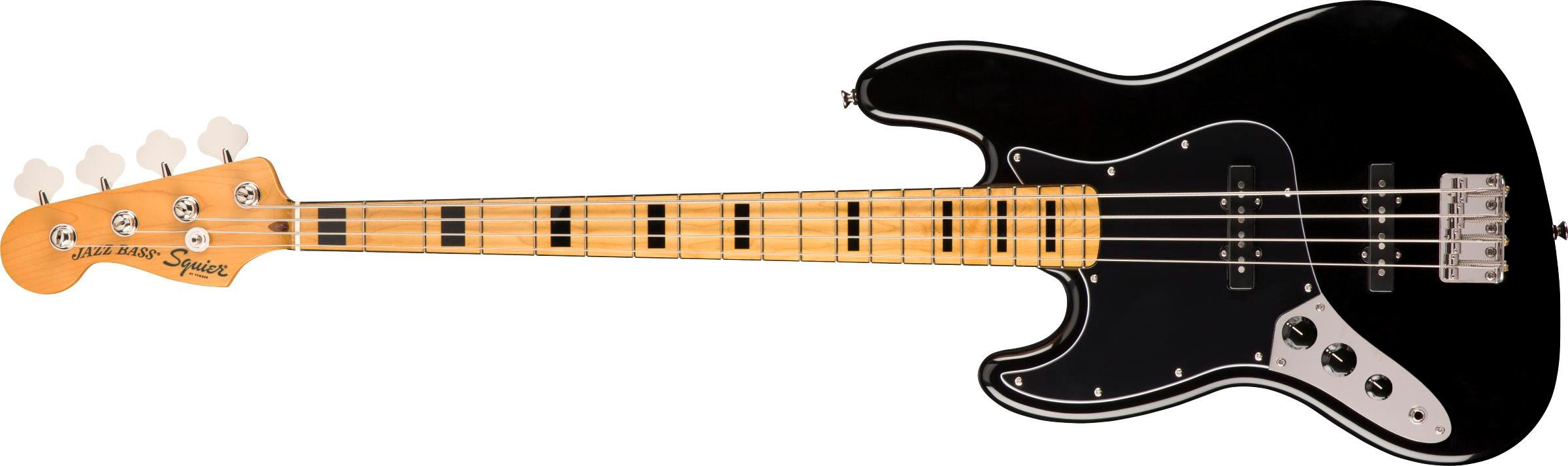 Squier Classic Vibe 70s Jazz Bass Akçaağaç Klavye Black Solak Bas Gitar