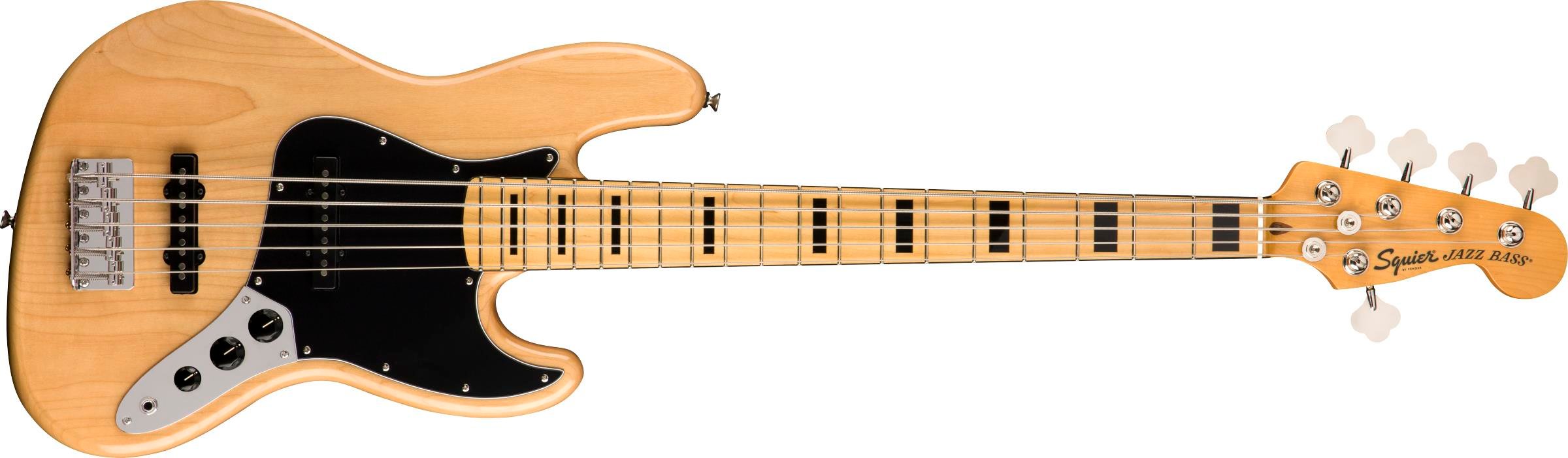 Squier Classic Vibe 70s Jazz Bass V Akçaağaç Klavye Natural 5 Telli Bas Gitar