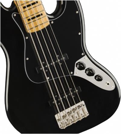 Squier Classic Vibe 70s Jazz Bass V Akçaağaç Klavye Black 5 Telli Bas Gitar