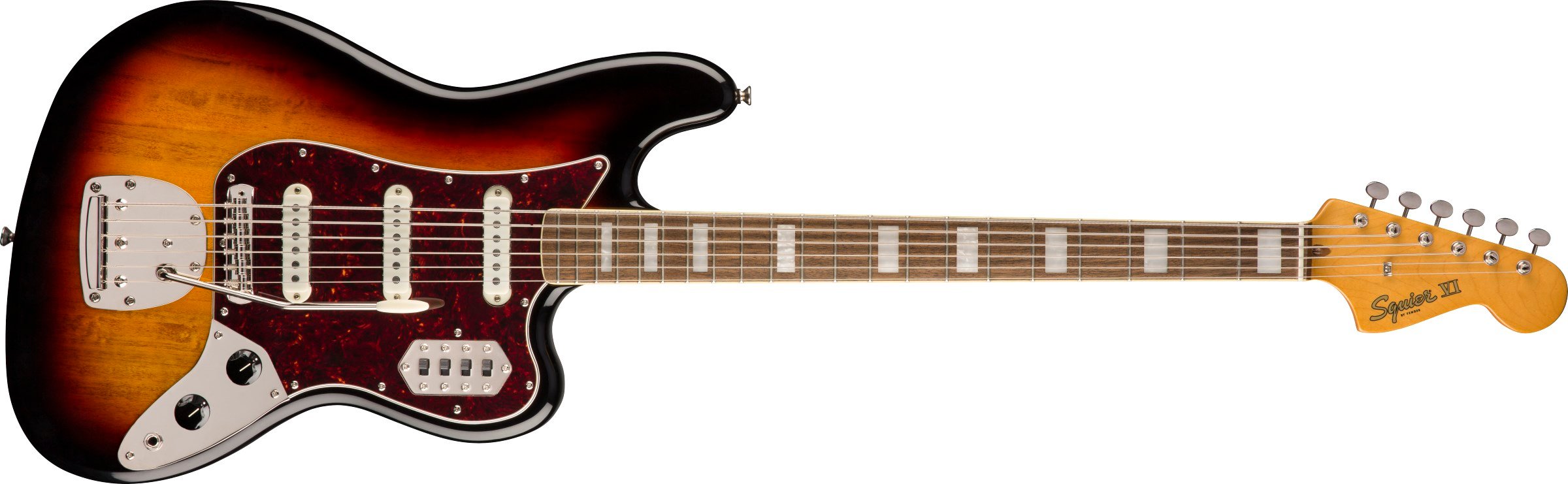 Squier Classic Vibe Bass VI Laurel Klavye 3 Ton Sunburst 6 Telli Bas Gitar