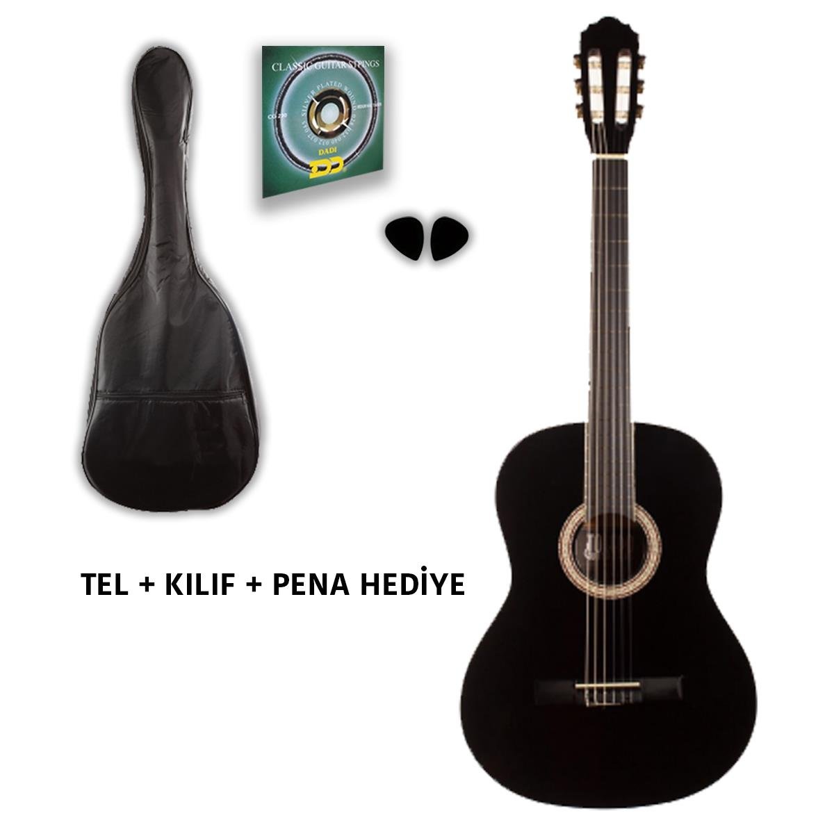 Toledo LC-3900BK 4/4 Klasik Gitar (Siyah)