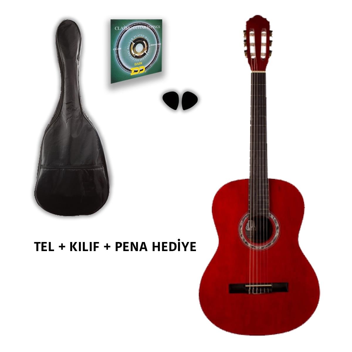 Toledo LC-3900RD Klasik Gitar (Kırmızı)