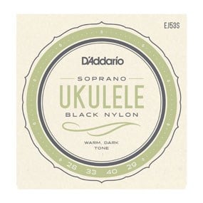 UKULELE TEL SETİ, SOPRANO, BLACK NYLON,