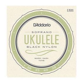 UKULELE TEL SETİ, SOPRANO, BLACK NYLON,