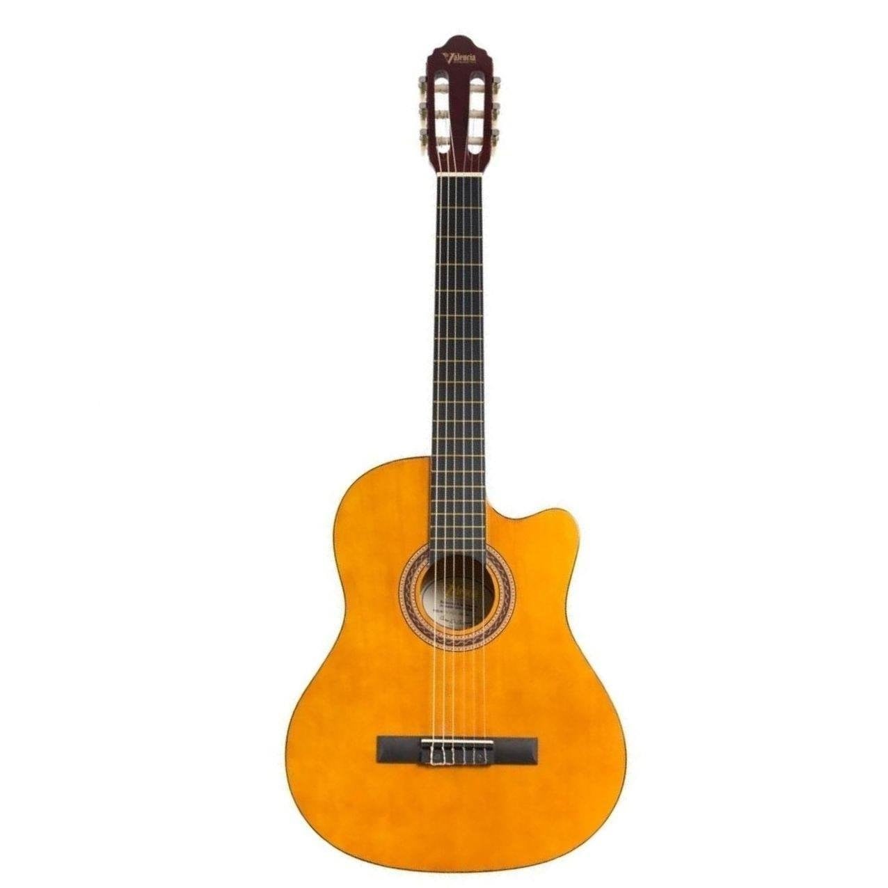 VALENCIA VC104TC KLASİK GİTAR, 4/4, NATUREL, CUTAWAY, SAP ÇELİKLİ