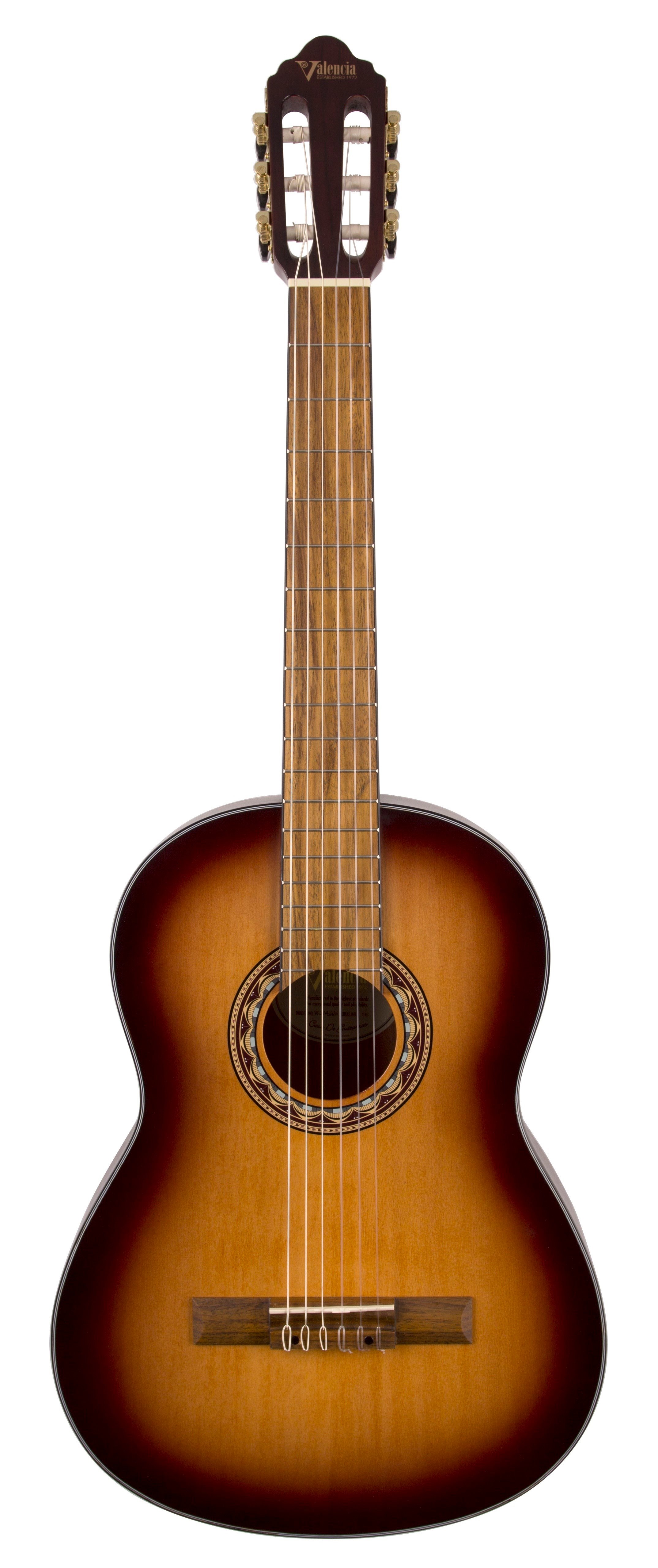 VALENCIA VC304ASB KLASİK GİTAR, 4/4, ANTİK SUNBURST MAT