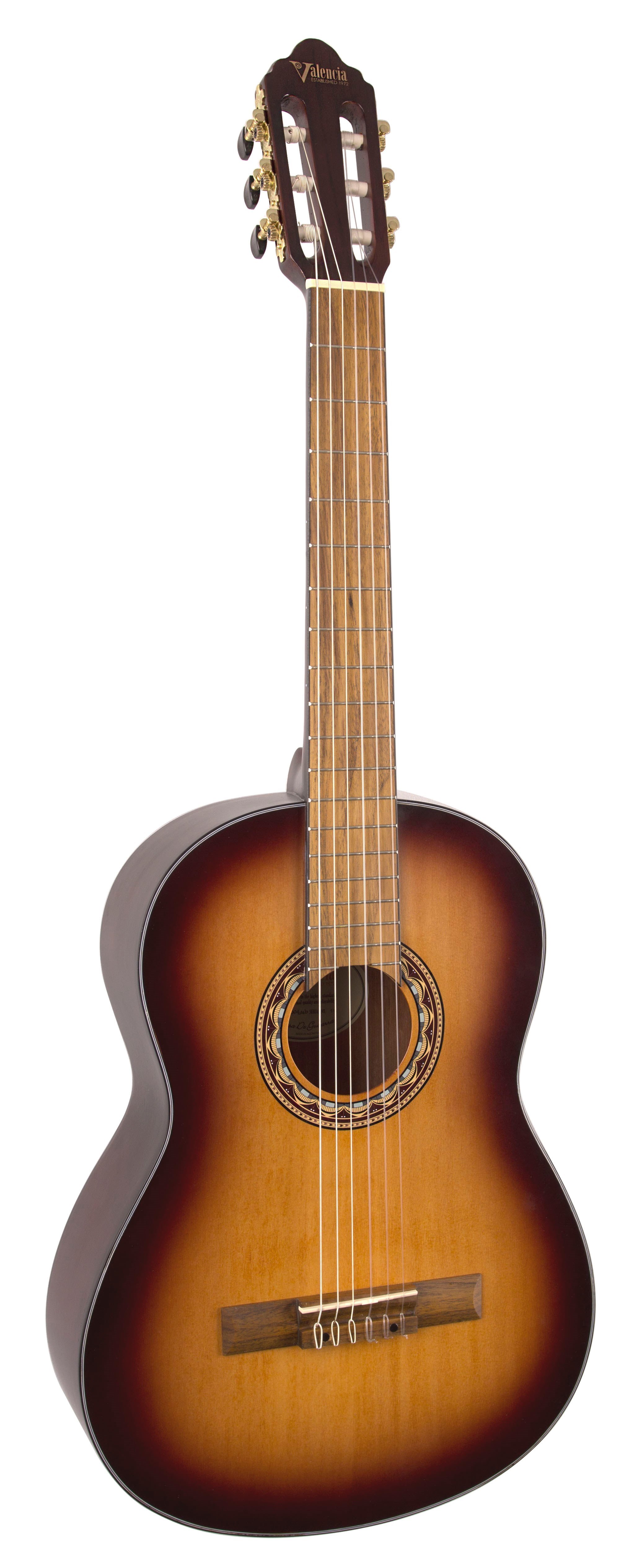 VALENCIA VC304ASB KLASİK GİTAR, 4/4, ANTİK SUNBURST MAT