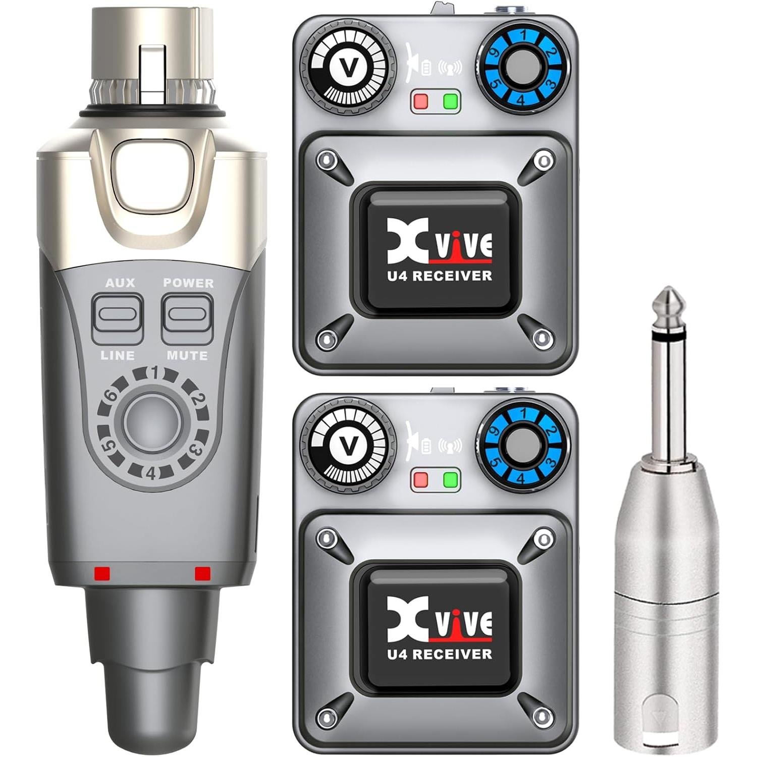 Xvive XV-U4R2 1 Verici + 2 Alıcılı Kablosuz In-ear Monitör Sistemi