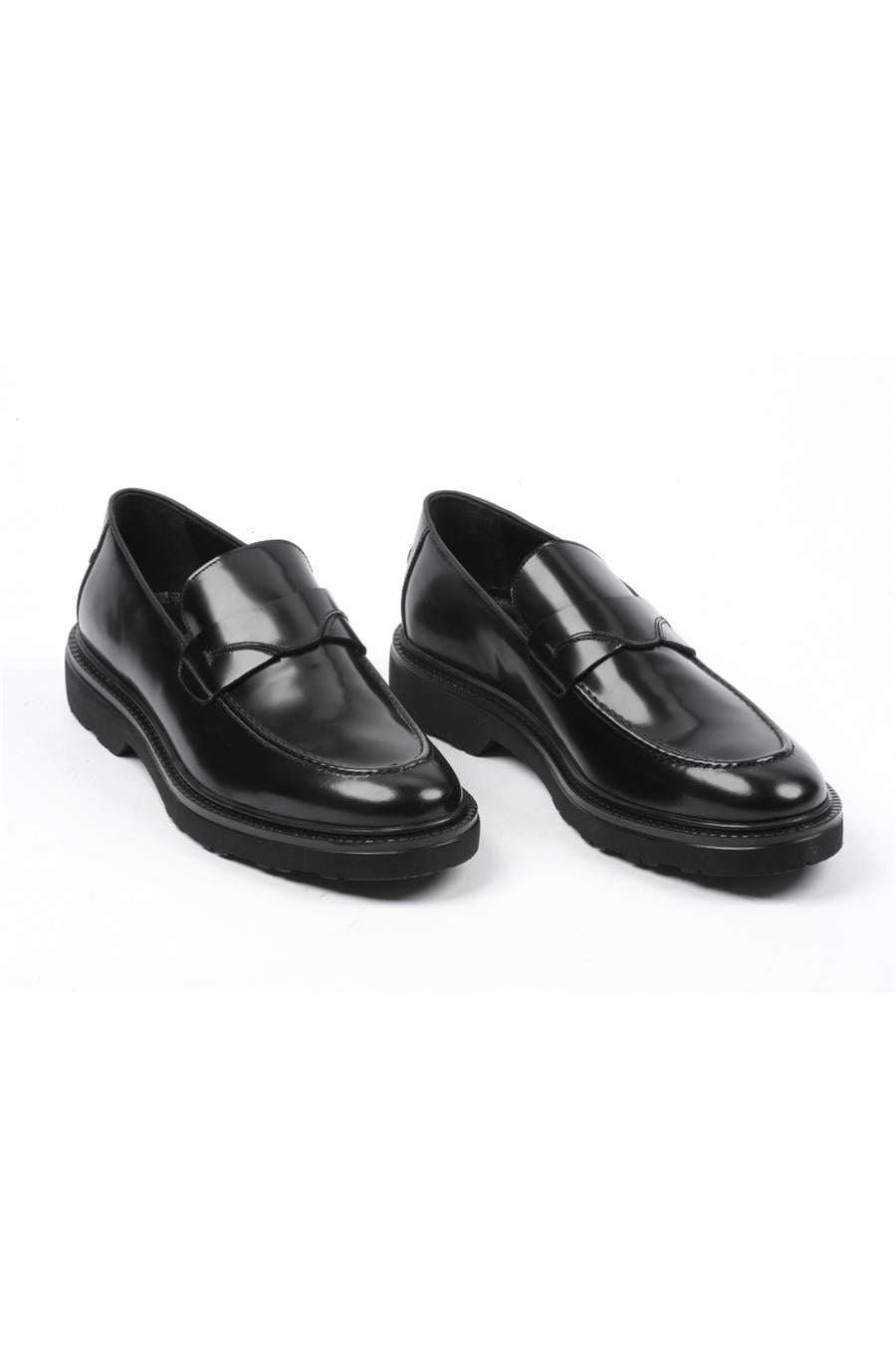 Babil Step 01 Business Line Erkek Ayakkabı Black Leather