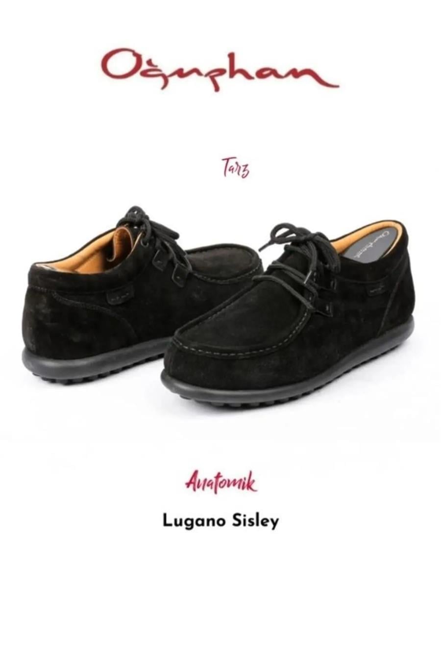 Lugano Sisley 2 Casual Erkek Ayakkabı Siyah Nubuck