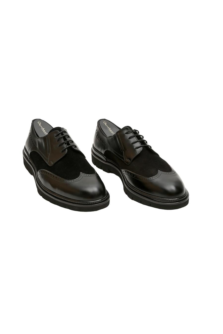 Single Çift Yüz Erkek Ayakkabı Black Nubuck
