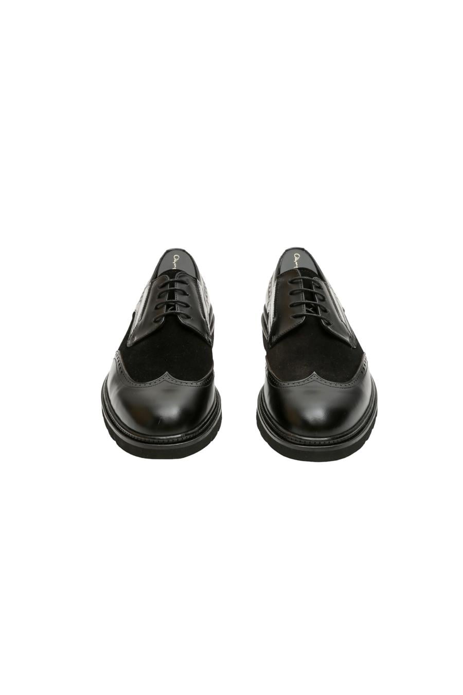 Single Çift Yüz Erkek Ayakkabı Black Nubuck