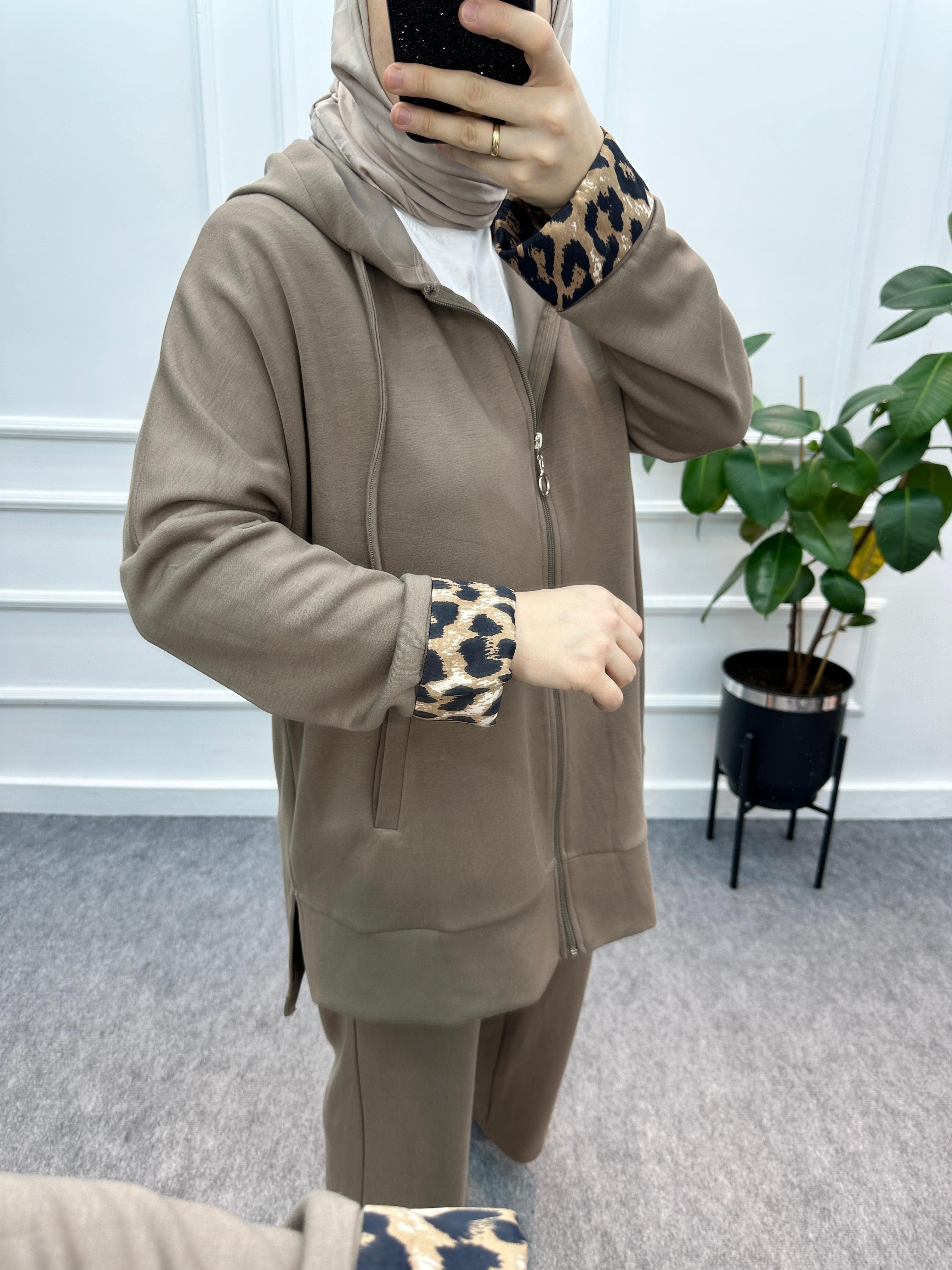 Leopar kol detaylı takım