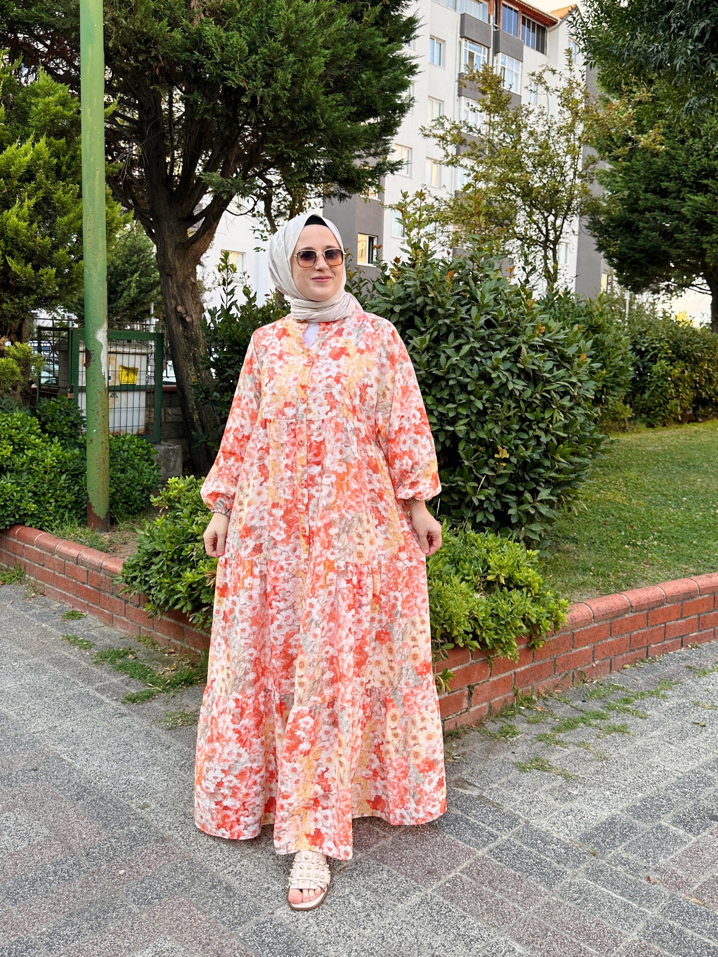 Mango Kumaş Çiçekli Elbise 
