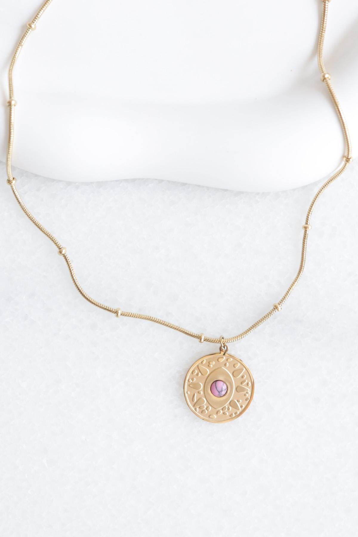 Göz Tasarım Rose Gold Kolye