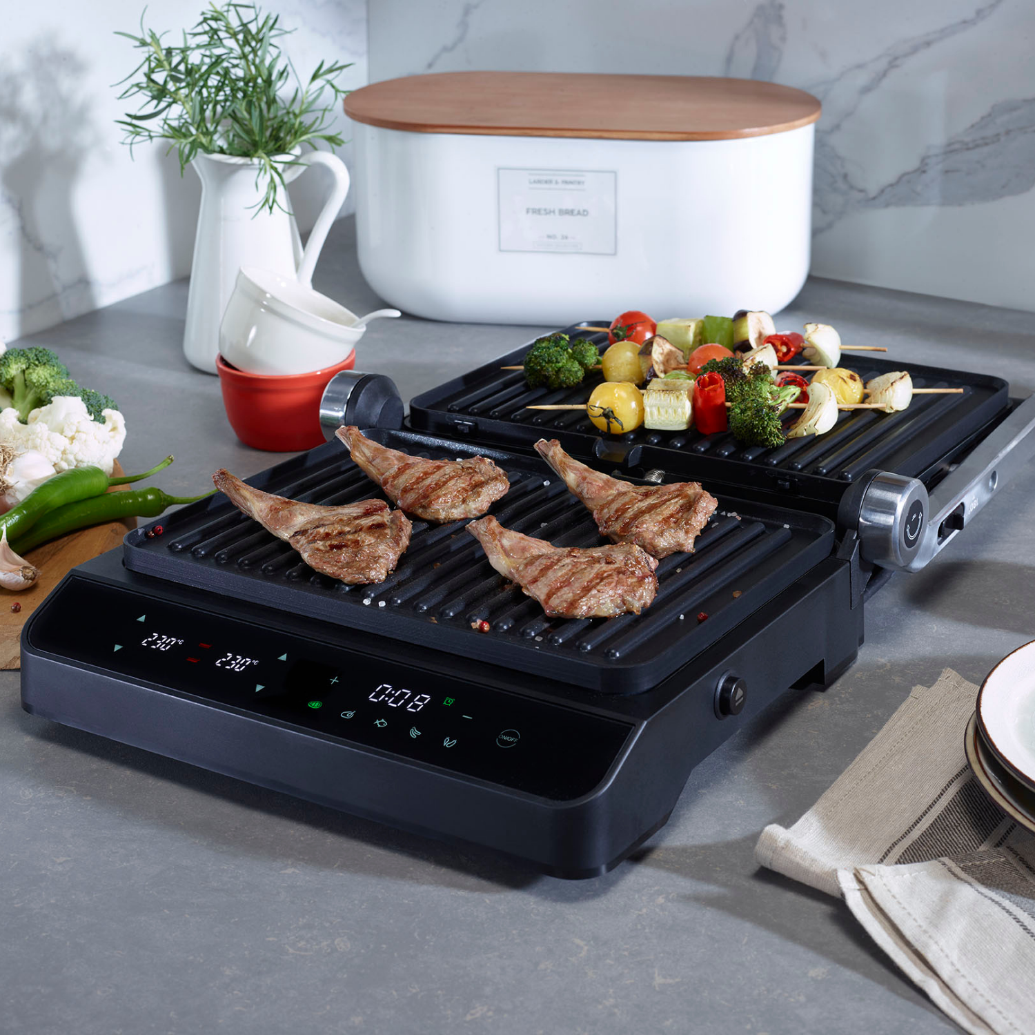SmartControl Dijital Izgara Tost Makinesi