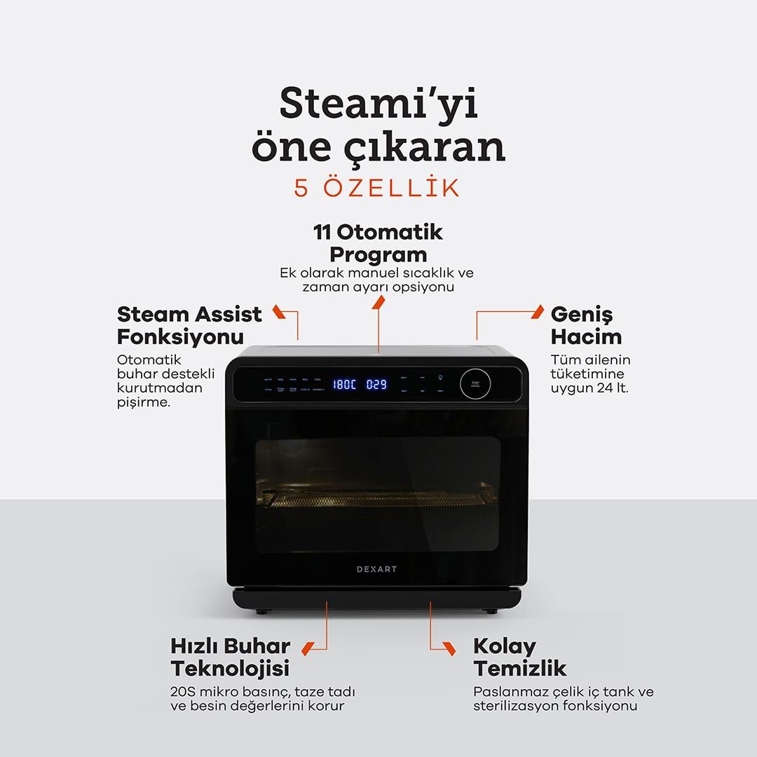 Steami 11-in-1 Multifunctional Buharlı Fırın