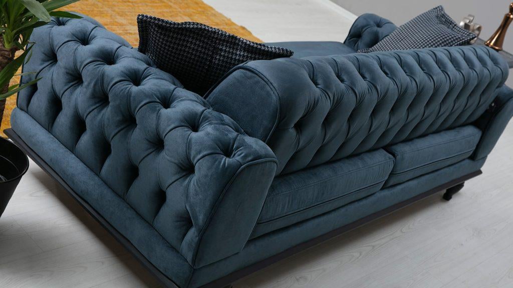 Arredo Kapitoneli Üçlü Koltuk