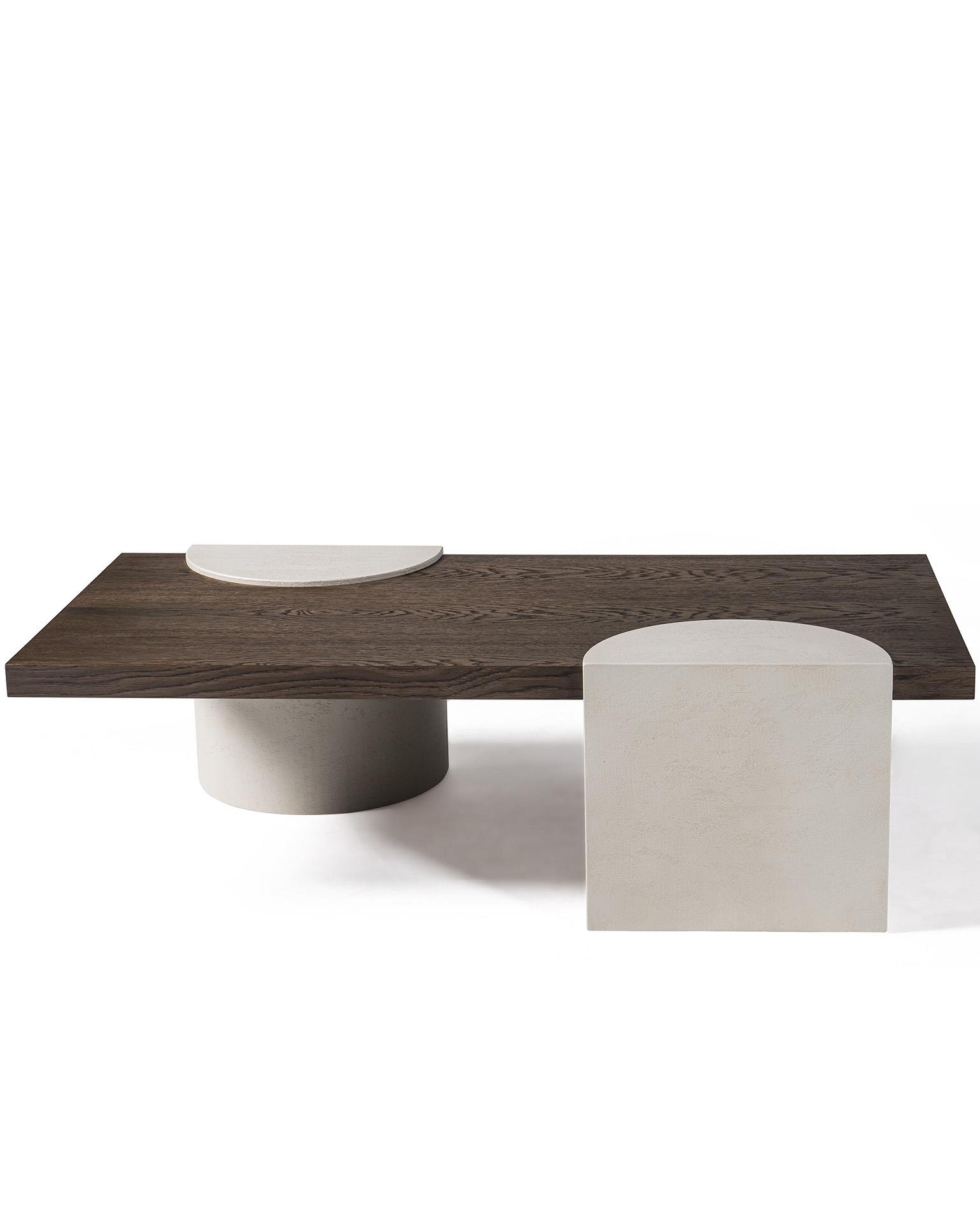 Kapadokya Betonart Meşe Orta Sehpa